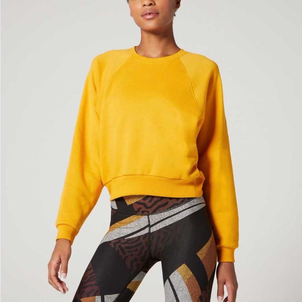 NWT Wear It To Heart XS/S/M - AMOR RAGLAN SWEATSHIRT MARIGOLD